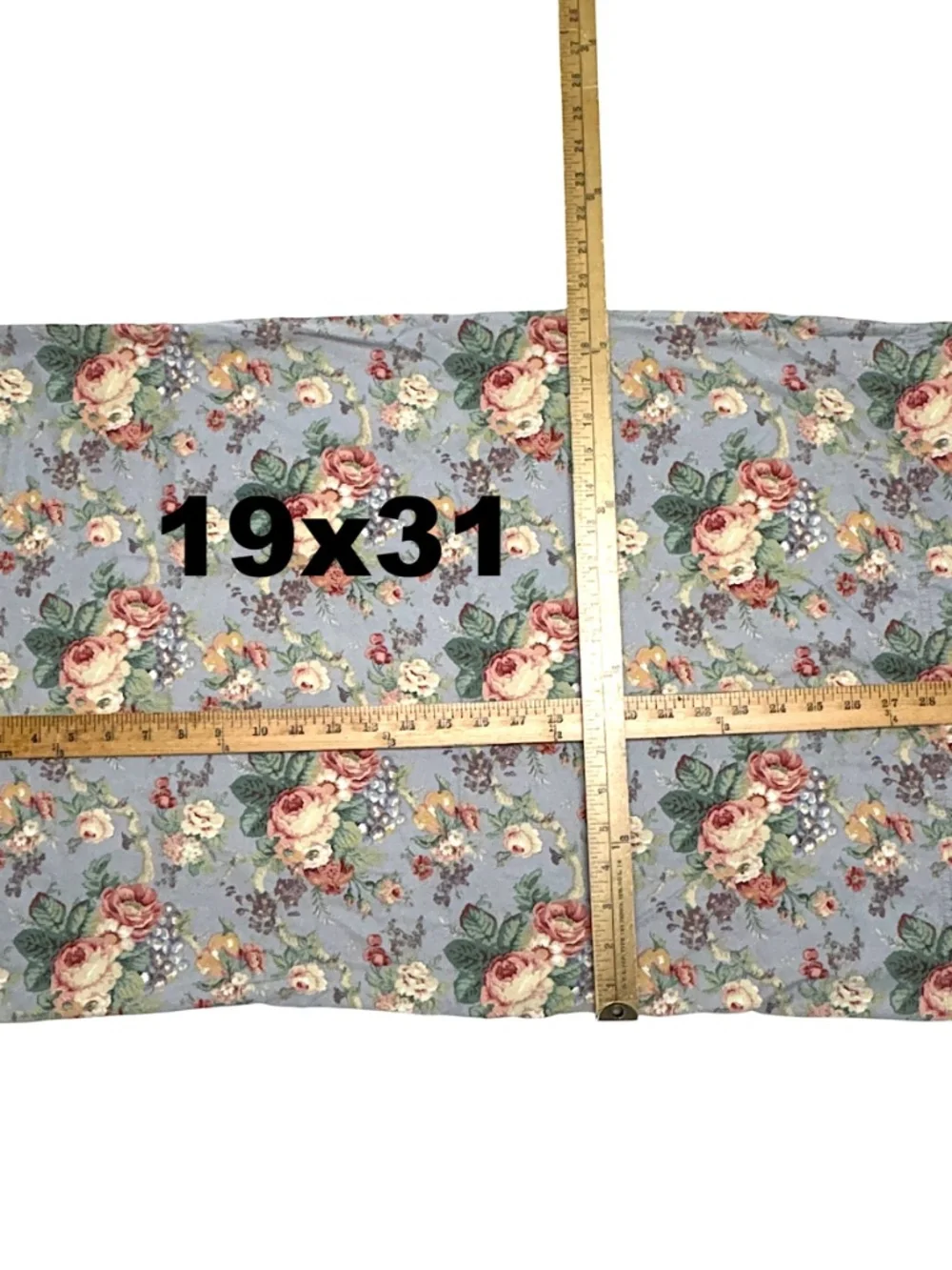 RAYMOND WAITES vintage cotton queen pillowcase one floral traditional English